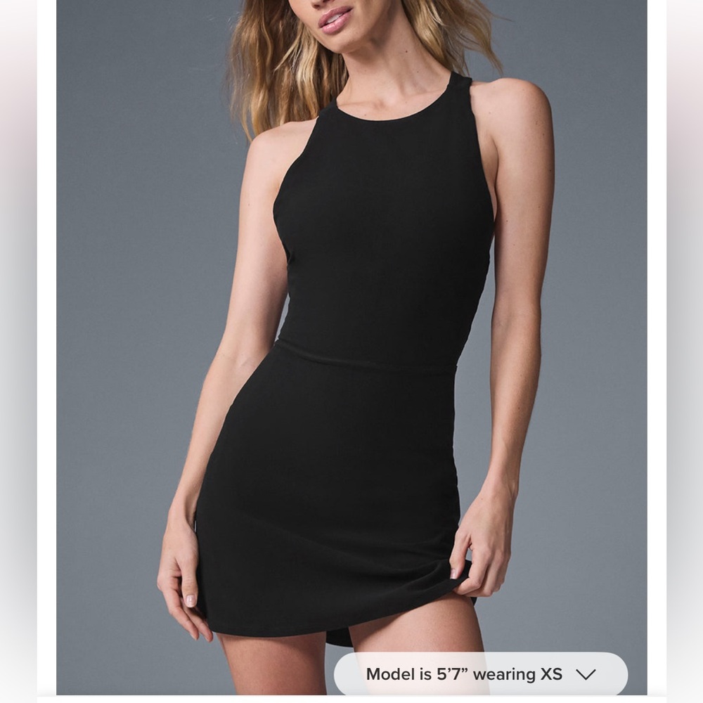 ALO Yoga Elegant Black Mini Dress